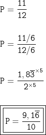 [CECIERJ/2023 - Tutor PVC] Probabilidade: banca de professores 6}}&space;\\\\\\\mathtt{P&space;=&space;\frac{1,8\overline{3}^{\times&space;5}}{2^{\times&space;5}}}&space;\\\\\\\boxed{\boxed{\mathtt{P&space;=&space;\frac{9,1\overline{6}}{10}}}}&space;